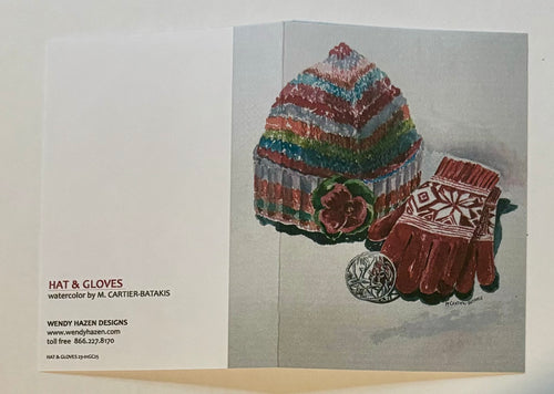 Holiday Hat & Gloves | Hand Cut Card