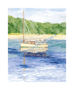 Cosby Catboat in watercolors