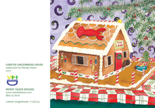 Load image into Gallery viewer, Holiday Lobster Gingerbread House | Hand Cut Card