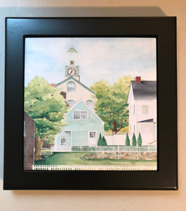 South End of Portsmouth in New Hampshire with the Black Wooden Frame