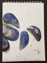 Load image into Gallery viewer, Mussel Shells notepad with 100 blank pages