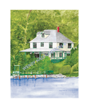 Load image into Gallery viewer, This summer house is located in West Boothbay Harbor and was the summer home of the artist as a child.  Lots of memories behind those walls.