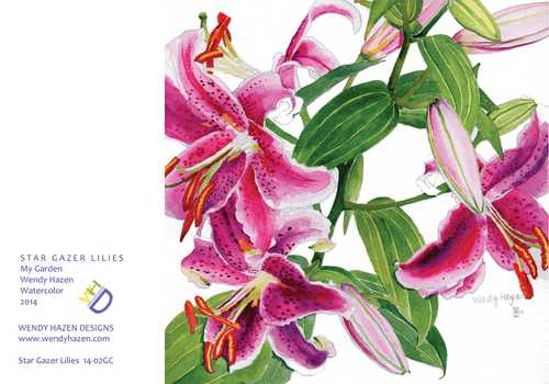 Stargazer Lily-Floral | Hand Cut Card