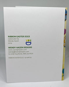 Holiday Ribbon Easter Eggs | Hand Cut Card