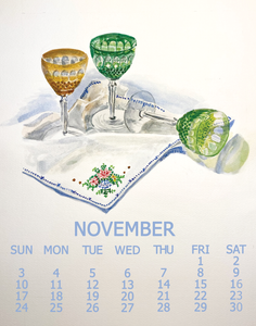 Lovely crystal glasses by Margaret Cartier-Batakis.  Thank you Peggy!