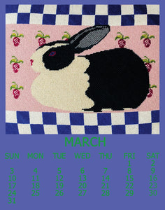 This is my RABBIT needlepoint that I designed ages ago and finished during a snowstorm!