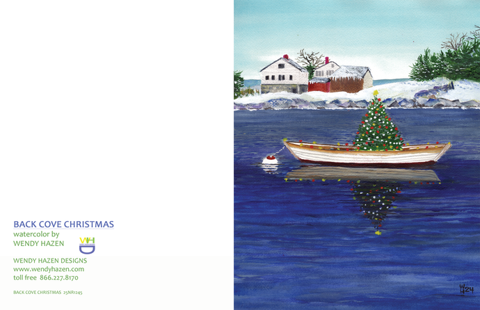 Rowboat Christmas - Holidays | Hand Cut Card