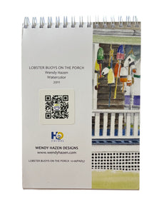 All the information for ordering the Lobster Buoys on the Porch 5"X 7" Note Pad
