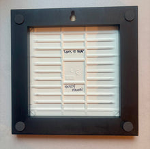 Load image into Gallery viewer, Back of the Lifeguard Stand with Black Frame shows the indent for hanging and the 4 foam pads on each corner.