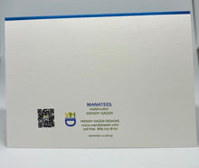 Load image into Gallery viewer, all the ordering information for the Manatee Card