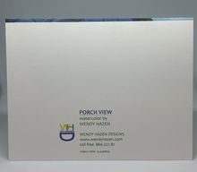 Load image into Gallery viewer, the back of the Porch View card for re-order purposes. 