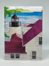 Load image into Gallery viewer, A view of the Bass Harbor Lighthouse looking towards Swan Island.