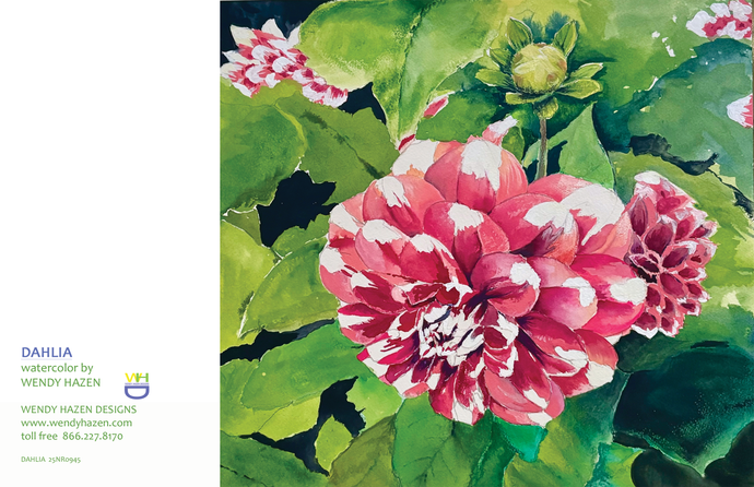 Dahlia - Floral | Hand Cut Card