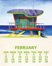 Load image into Gallery viewer, A lifeguard stand on Miami Beach.  It&#39;s February of course I want to be warm.  