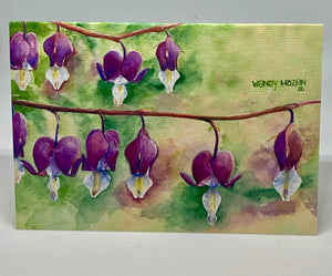 Bleeding Hearts-Floral | Hand Cut Card