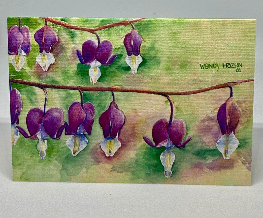 Bleeding Hearts-Floral | Hand Cut Card