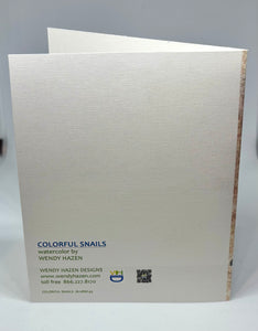 Colorful Snails - Coastal | Hand Cut Card