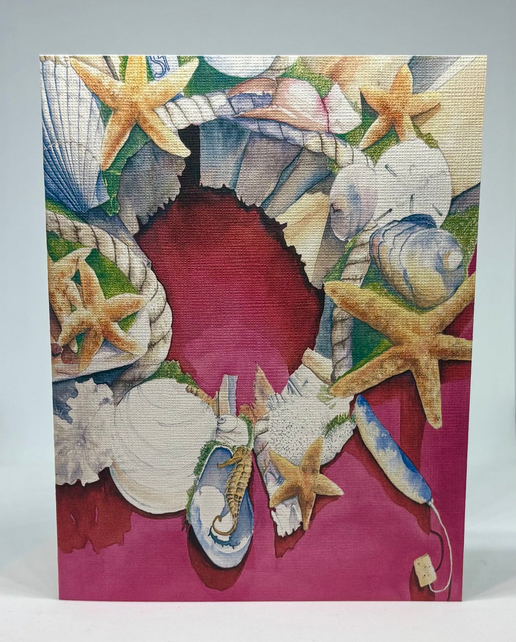 Shell Wreath - Holidays | Hand Cut Card