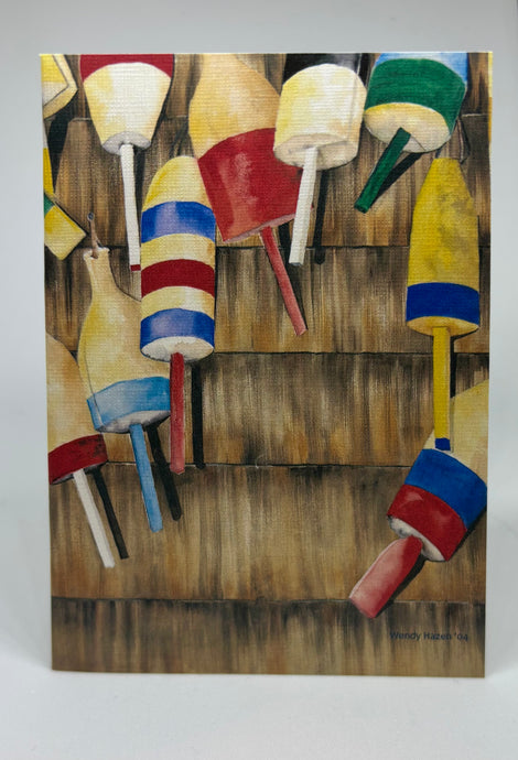 Lobster Buoys - Maine | Hand Cut Card