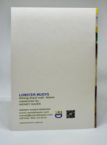 Lobster Buoys - Maine | Hand Cut Card