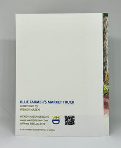 Farmer's Market Blue Truck - Floral | Hand Cut Card