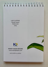 Load image into Gallery viewer, This is the back view of the lady slipper notepad.