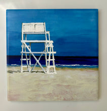 Load image into Gallery viewer, Lifeguard Stand Looking to the Sea with a storm on the horizon.