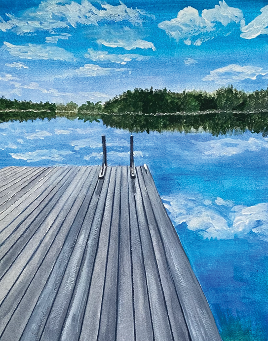 early morning at the lake house