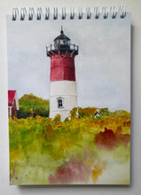 Load image into Gallery viewer, Nauset Lighthouse located in Eastham on Cape Cod in Massachusetts is absolutely glorious in the fall colors.  