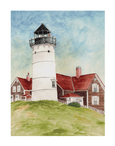 Nobska Lighthouse is located outside Falmouth, MA.  