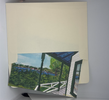 Load image into Gallery viewer, Porch View card in an envelope ready for posting.