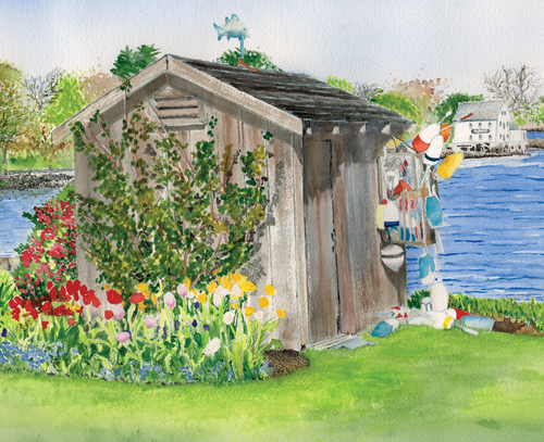 Garden Shed by the Sea | Giclee` Prints