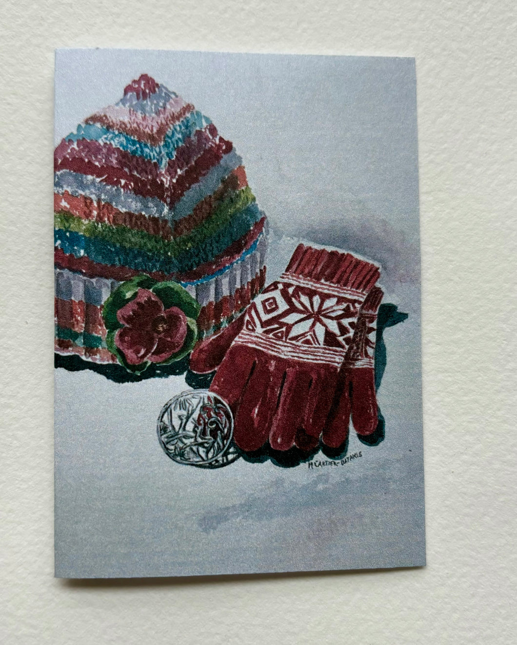 Hat & Gloves - Holidays | Hand Cut Card
