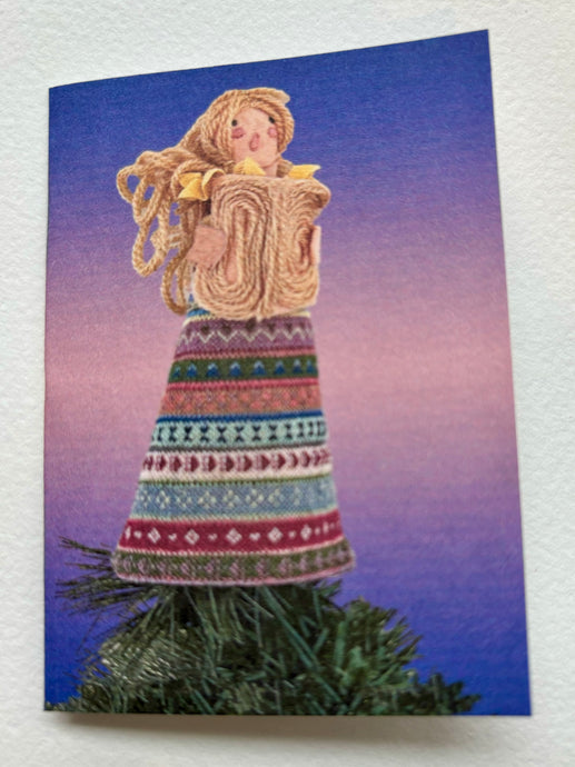 Grace the Needlepoint Angel - Holidays  | Hand Cut Card