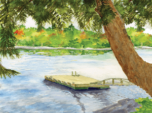 Camp Dock and Tree Placemat
