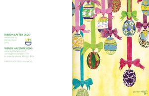 Holiday Ribbon Easter Eggs | Hand Cut Card