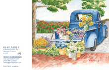 Load image into Gallery viewer, Farmer&#39;s Market Blue Truck - Floral | Hand Cut Card