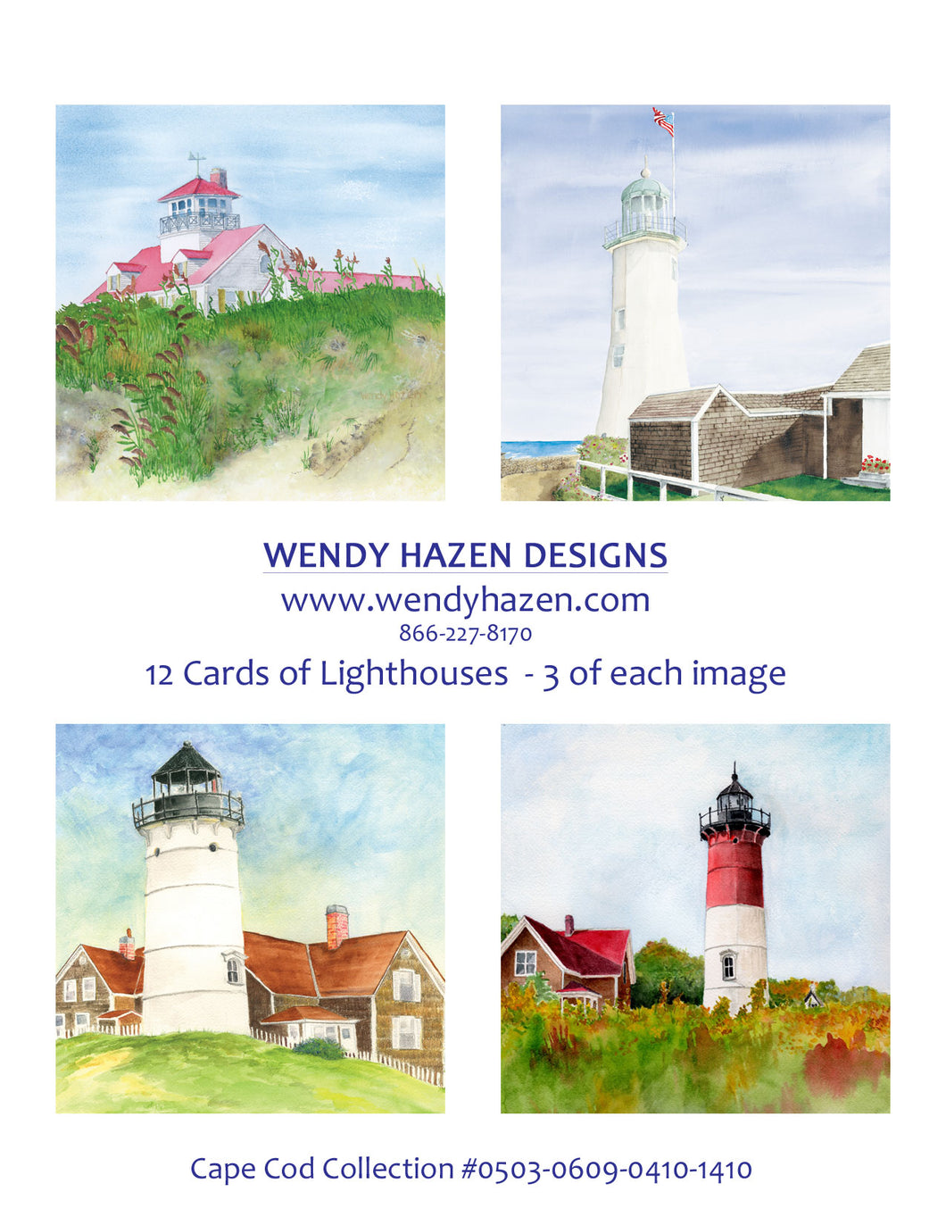 Lighthouses - Cape Cod | Hand Cut Cards