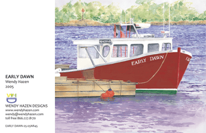 'Early Dawn' is owned and operated by Captain Ben Ricker.  He sails out of Portsmouth to fish the waters beyond the mouth of the Piscataqua River.  He lobstered from May to November.