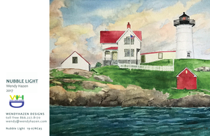 Nubble Lighthouse, York Maine | Hand Cut Cards