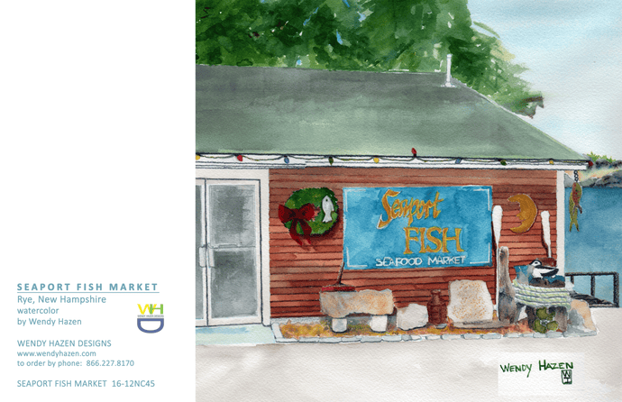 Seaport Fish Market - Coastal | Hand Cut Cards