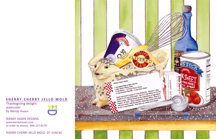 Sherry Cherry Recipe - Holiday | Hand Cut Card