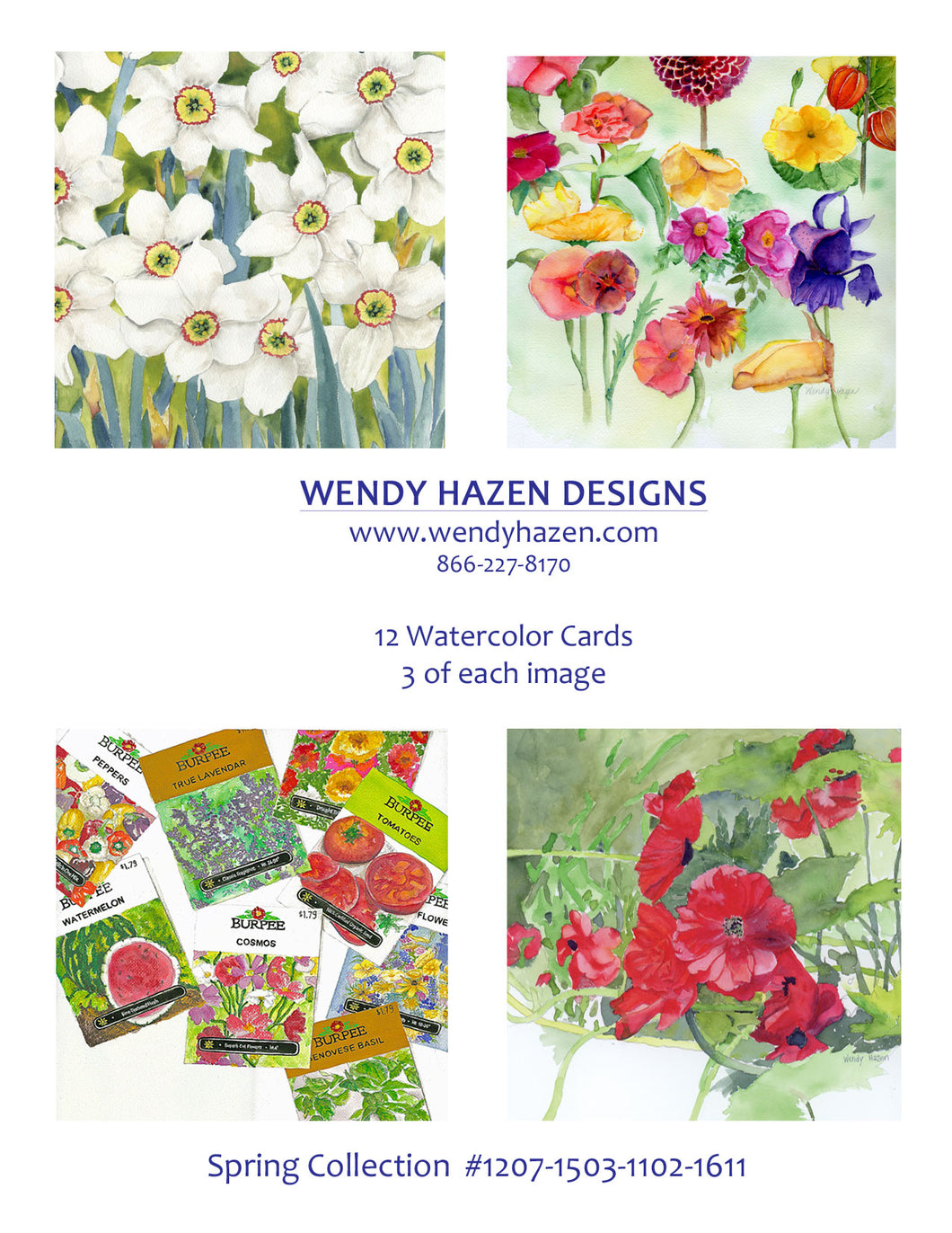 Jonquils, Spring Dreams, Seed Packets, Red Poppies