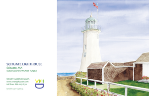 Lighthouse ~ Scituate | Hand Cut Cards