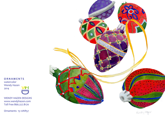Ornaments - Holidays | Hand Cut Card