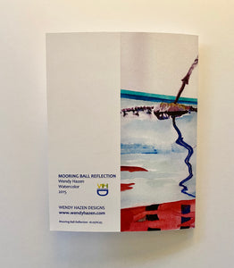 Back of Mooring Ball Reflection card  when the card is folded