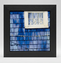 Load image into Gallery viewer, Blue Star Fish in the window with lace curtains and a clothes line