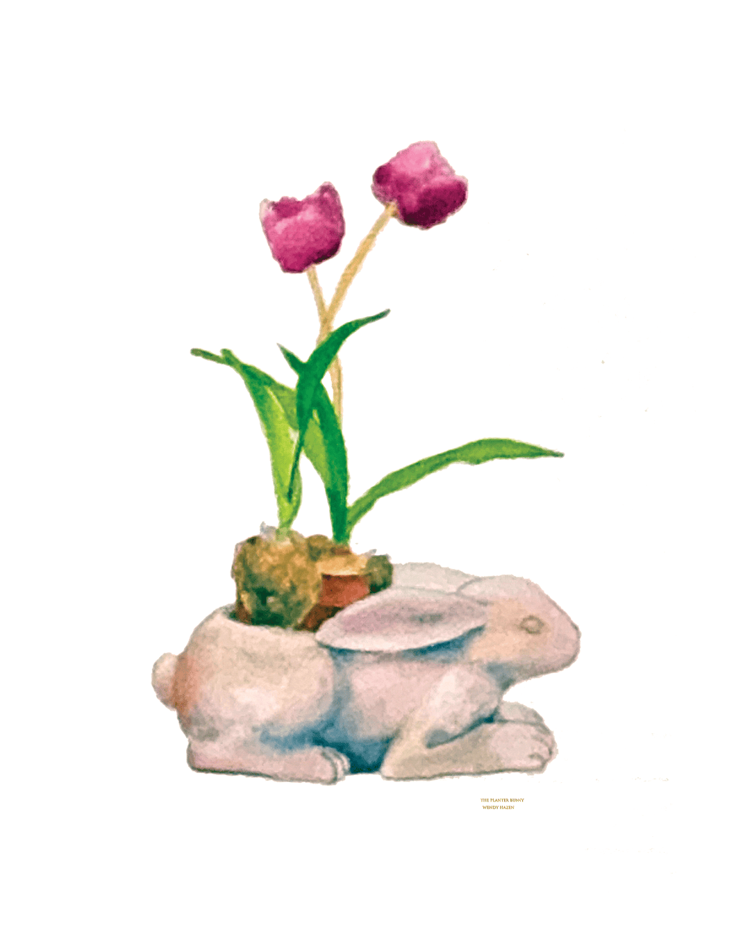 A Bunny planter | Giclee` Prints
