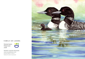 Family of Loons-Lake Life | Hand Cut Card