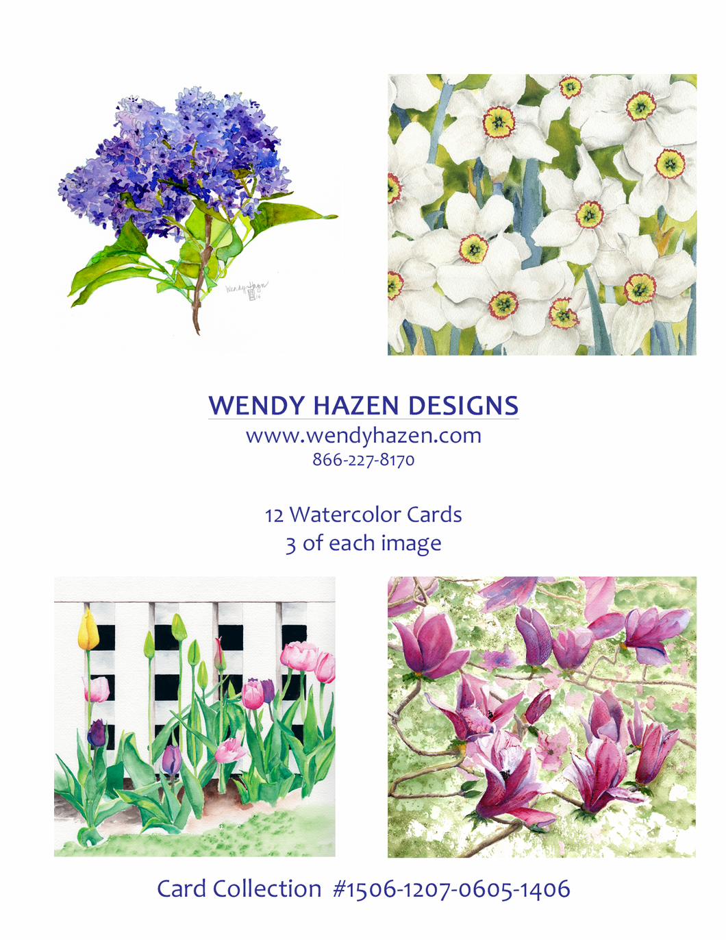 Spring Flower Cards in New England | Lilac, Jonquils, Tulips, Magnolias